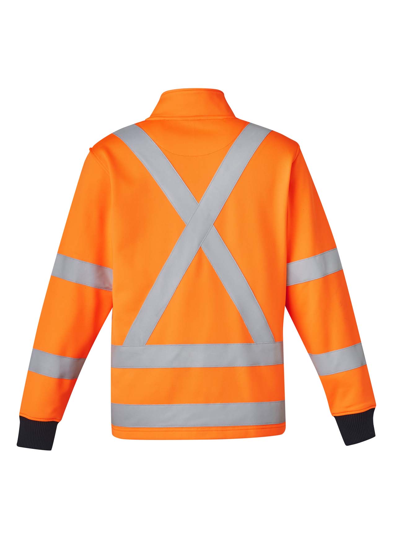 Syzmik Unisex X Back Reflective Taped Half Zip Hi Vis Jumper ZT660 (320 gsm Polyester) (Orange)