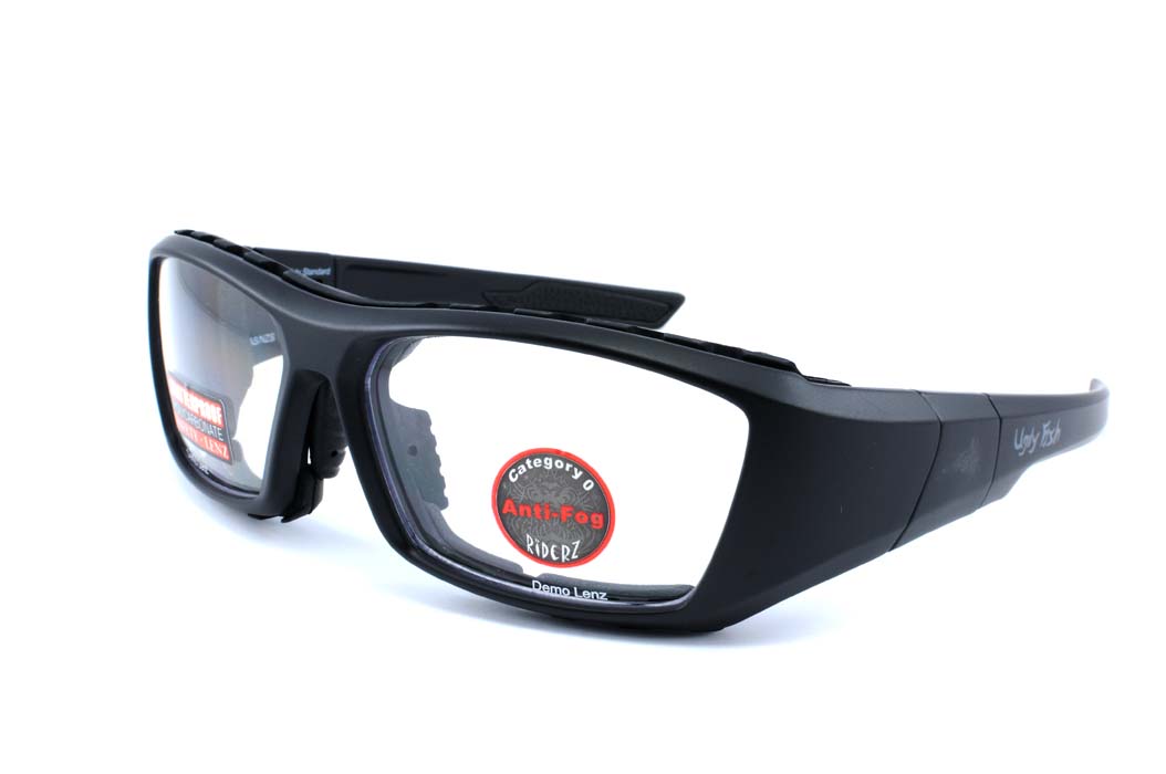 Bundle Ugly Fish Cannon Matt Black (Positive Seal) (Prescription Safety Glasses Frame &amp; Lenses Package)