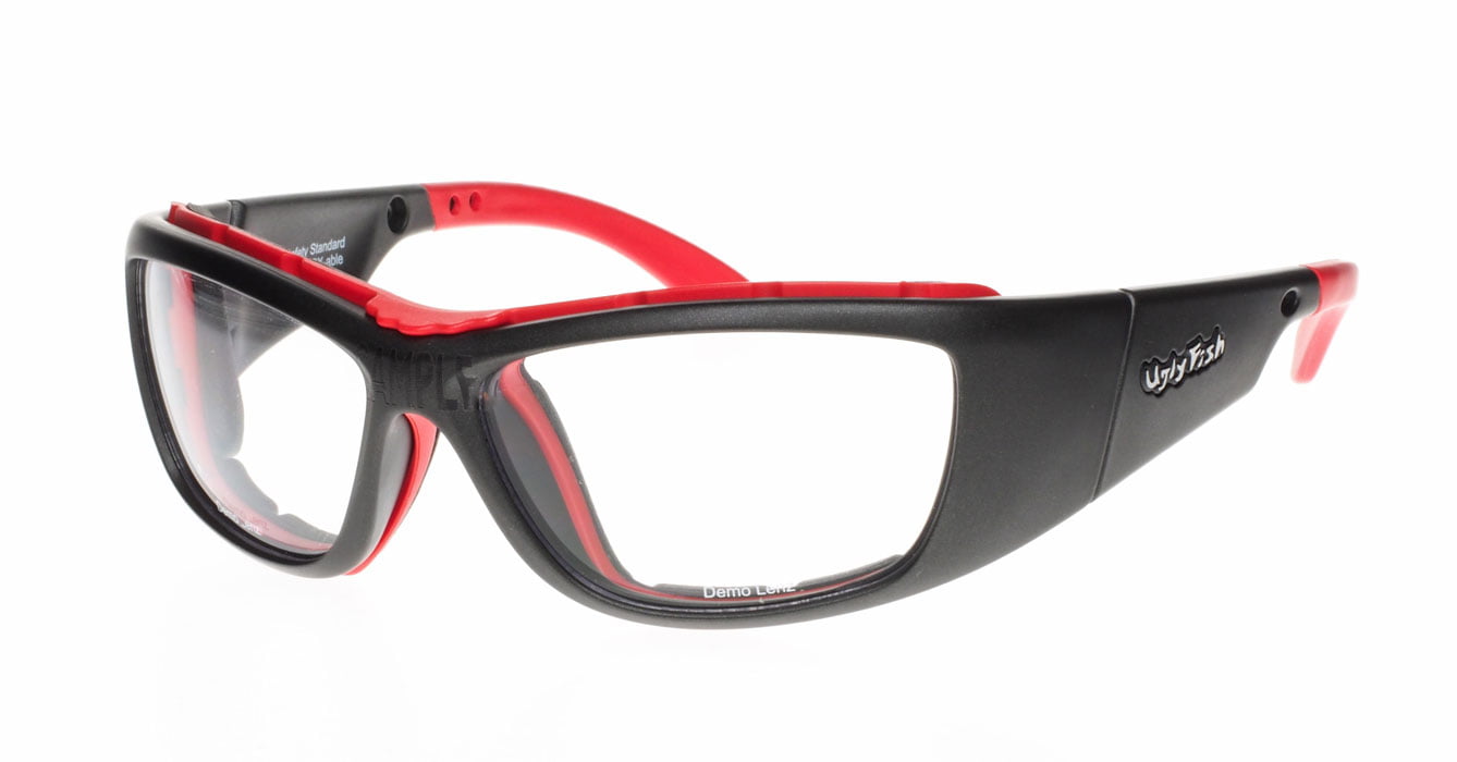 Ugly Fish Warhead Grey-Red (Positive Seal) (Prescription Safety Glasses Frame &amp; Lenses Package)