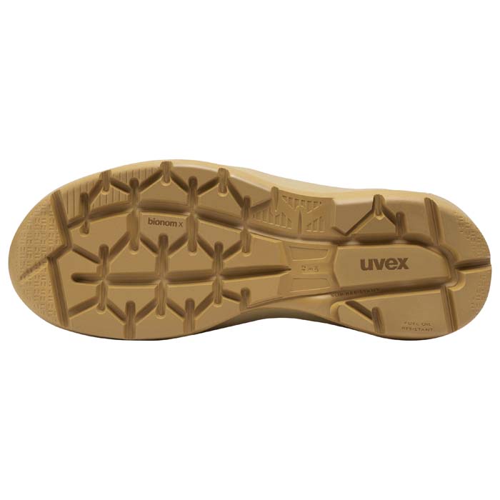 uvex 2 x-flow Side Zip Work Boots 65468 65460 (Tan)