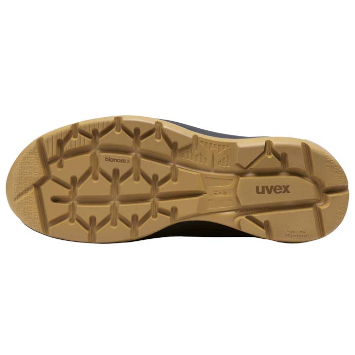uvex 3 x-flow Side Zip Work Boots 65458 65450 (Tan)