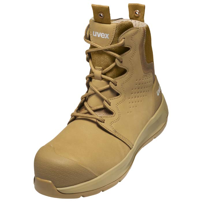 uvex 3 x-flow Side Zip Work Boots 65458 65450 (Tan)