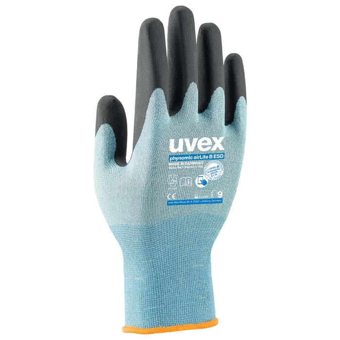 uvex Phynomic airLite B ESD Safety Gloves 60078 (Cut Level B) (Min Qty 10)