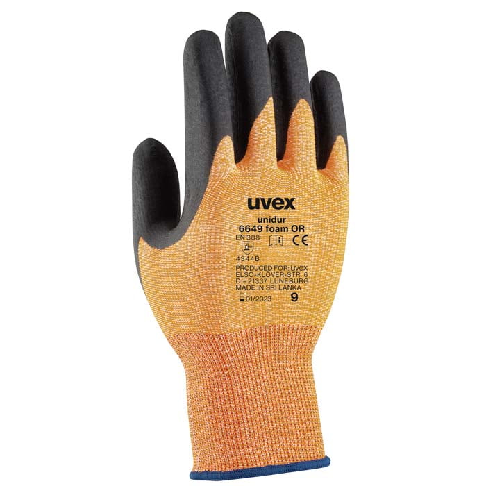 uvex Unidur UD6649OR Safety Gloves (Cut Level B) (Min Qty 10)